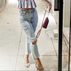 ABERCROMBIE CURVE LOVE ANKLE STRAIGHT ULTRA HIGH RISE SIZE 2 (26) SHORT